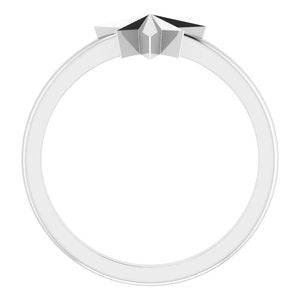 Sterling Silver Polished Star Ring Size 7
