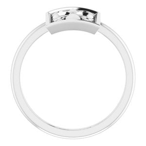 Sterling Silver Polished Vintage-Inspired Cross Ring Size 7