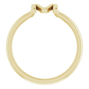 14K Yellow Gold Initial M Ring Size 7