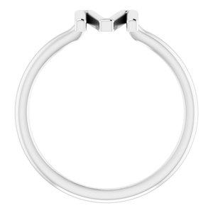 Sterling Silver Initial M Ring Size 7