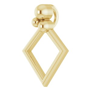 14K Yellow Gold 16.1 X 11.8 Mm Polished Geometric Pendant