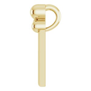 14K Yellow Gold 16.1 X 11.8 Mm Polished Geometric Pendant