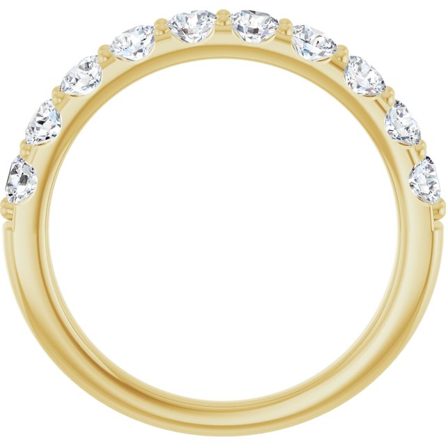 14K Yellow Or White Gold Or Platinum Round Polished Natural Diamond Anniversary Band