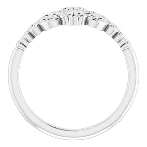 Sterling Silver Polished Vintage-Inspired Ring Size 7