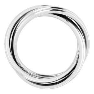 14K White Gold 6-Band Rolling Ring Size 6