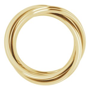 14K Yellow Gold 6-Band Rolling Ring Size 6