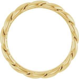 14K Yellow Gold Twisted Band Size 7