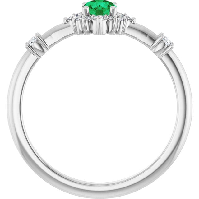 14K Yellow Or White or Rose Gold Round Polished Natural Diamond Halo-Style Ring
