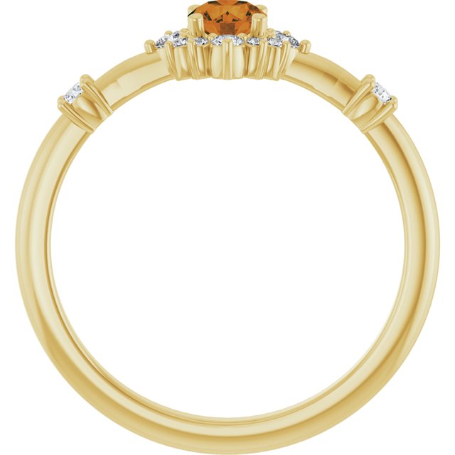 14K Yellow Or White or Rose Gold Round Polished Natural Diamond Halo-Style Ring
