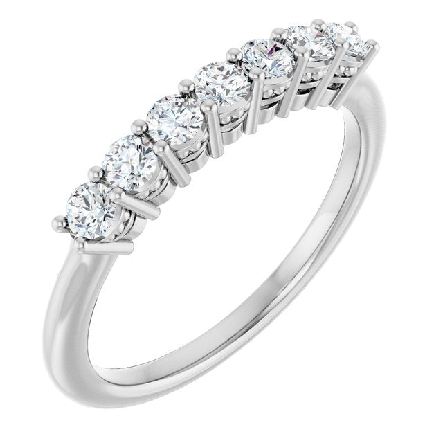 14K Yellow Or White Gold Round 2.5 Mm Polished 3/8 Ctw Lab-Grown Diamond Anniversary Band Size 7