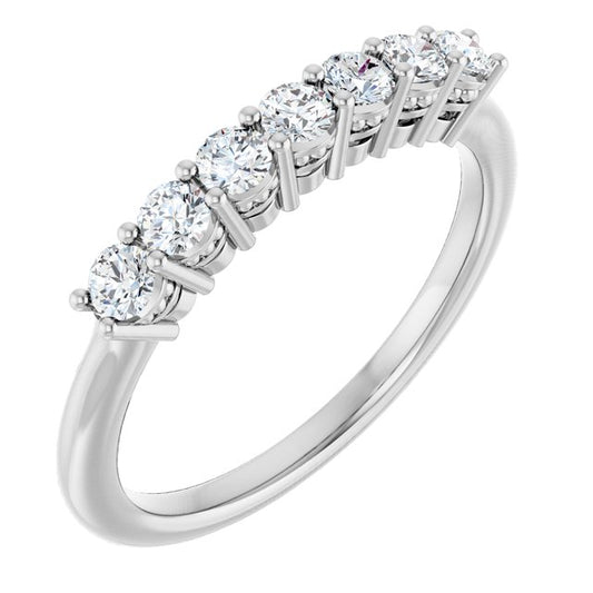 14K Yellow Or White Gold Round 2.5 Mm Polished 3/8 Ctw Lab-Grown Diamond Anniversary Band Size 7