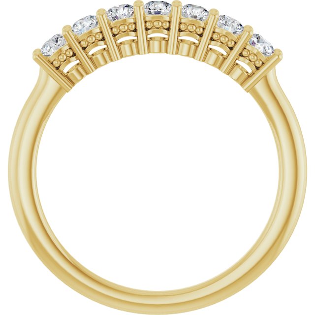 14K Yellow Or White Gold Round 2.5 Mm Polished 3/8 Ctw Lab-Grown Diamond Anniversary Band Size 7