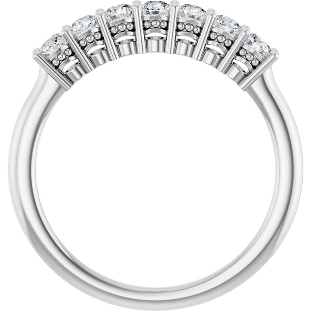 14K Yellow Or White Gold Round 2.5 Mm Polished 3/8 Ctw Lab-Grown Diamond Anniversary Band Size 7