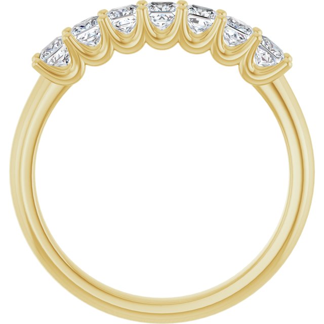 14K Yellow Gold Square 2.5 X 2.5 Mm Polished 5/8 Ctw Natural Diamond Anniversary Band