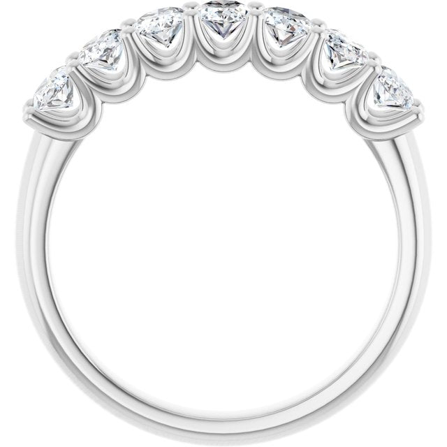 14K Yellow Or White Gold Oval 5 X 3 Mm Polished 1 1/3 Ctw Lab-Grown Diamond Anniversary Band