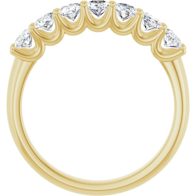 14K Yellow Or White Gold Oval 5 X 3 Mm Polished 1 1/3 Ctw Lab-Grown Diamond Anniversary Band