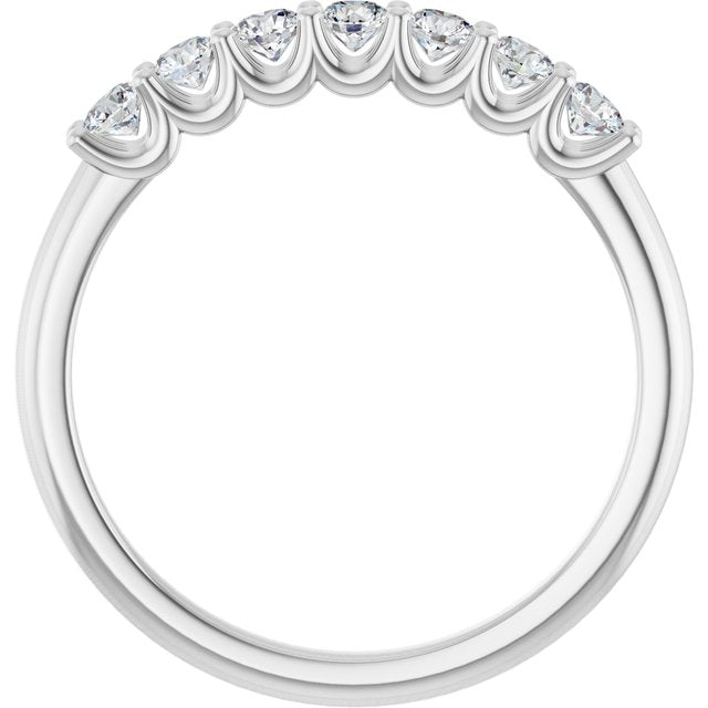 14K Yellow Or White Gold Round Polished Natural Diamond Anniversary Band