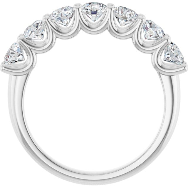 14K Yellow Or White Gold Round Polished Lab-Grown Diamond Anniversary Band