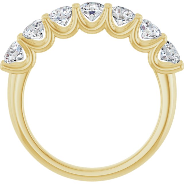 14K Yellow Or White Gold Round Polished Lab-Grown Diamond Anniversary Band