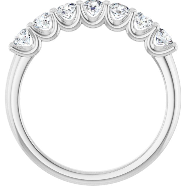 14K Yellow Or White Gold Round Polished Lab-Grown Diamond Anniversary Band