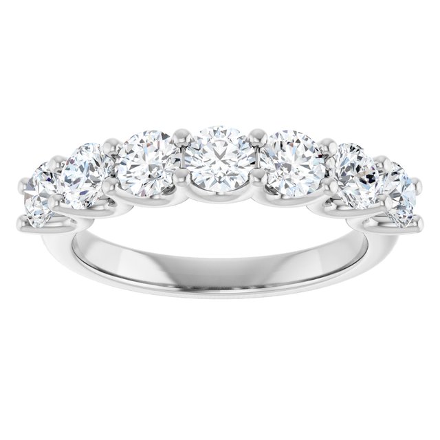 14K Yellow Or White Gold Round Polished Lab-Grown Diamond Anniversary Band