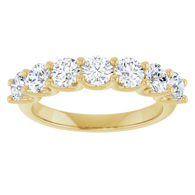 14K Yellow Or White Gold Round Polished Lab-Grown Diamond Anniversary Band
