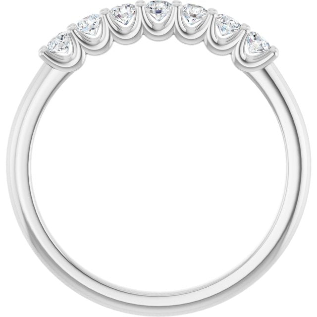 14K Yellow Or White Gold Round 2.25 Mm Polished 1/3 Ctw Lab-Grown Diamond Anniversary Band Size 7