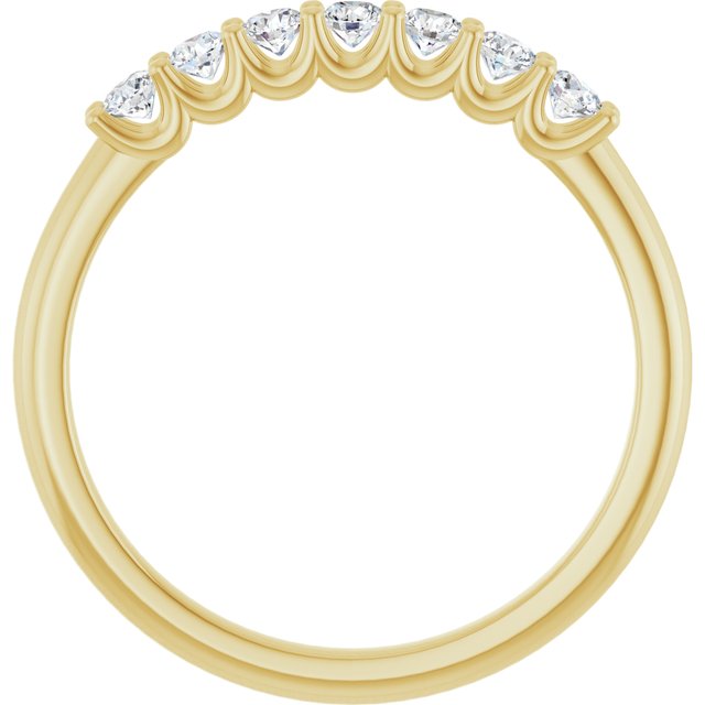 14K Yellow Or White Gold Round 2.25 Mm Polished 1/3 Ctw Lab-Grown Diamond Anniversary Band Size 7