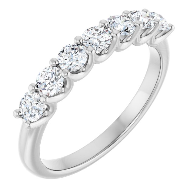 14K Yellow Or White Gold Round Polished Lab-Grown Diamond Anniversary Band