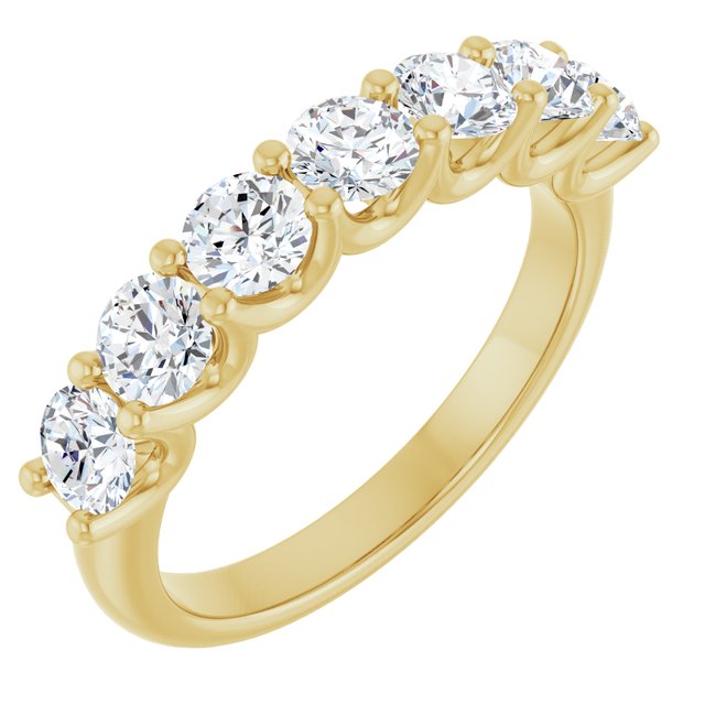 14K Yellow Or White Gold Round Polished Lab-Grown Diamond Anniversary Band