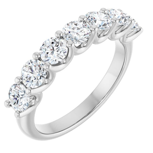 14K Yellow Or White Gold Round Polished Lab-Grown Diamond Anniversary Band