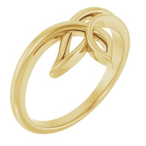14K Yellow Gold Polished Freeform Ring Size 7