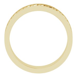14K Yellow Or White Or Rose Gold Or Sterling Silver Or Platinum 6 mm Scale Patterned Band