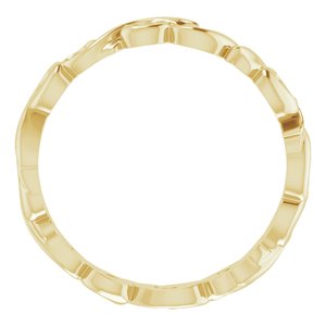 14K Yellow Gold 3 Mm Polished Sculptural Band Size 8.5
