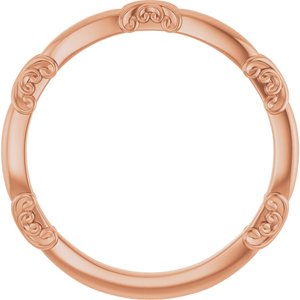 14K Rose Gold Polished Matching Band Size 7