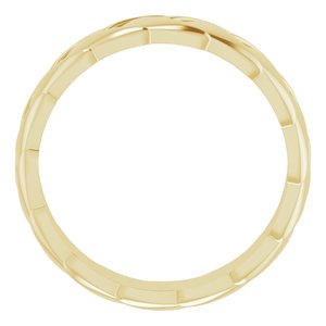 14K Yellow Gold 6 Mm Polished Woven Band Size 10.5