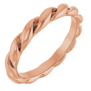 14K Rose Gold Twisted Band Size 5.5