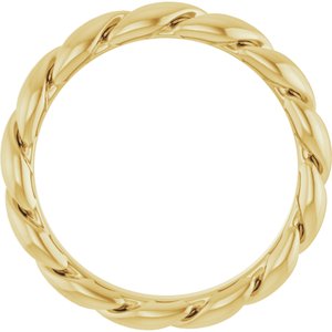 14K Yellow Gold Twisted Band Size 4