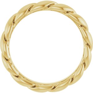 14K Yellow Gold Twisted Band Size 4.5