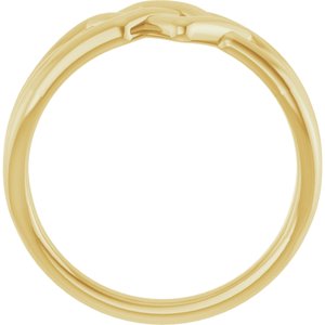 14K Yellow Gold Polished Geometric Ring Size 7