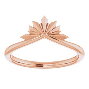 14K Rose Gold Polished Star Ring Size 7