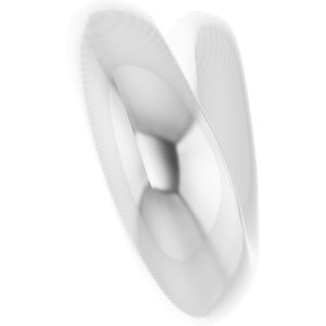 14K White Gold 25.54 X 6.65 Mm Polished Freeform Pendant