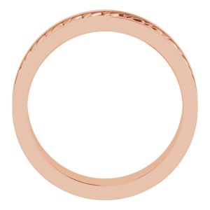 14K Yellow Or White Or Rose Gold Or Sterling Silver Or Platinum 6 mm Scale Patterned Band