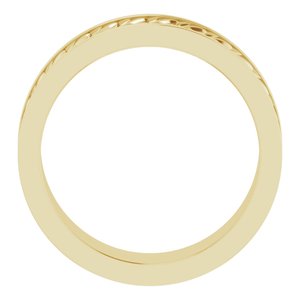 14K Yellow Or White Or Rose Gold Or Sterling Silver Or Platinum 6 mm Scale Patterned Band