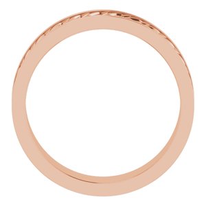 14K Yellow Or White Or Rose Gold Or Sterling Silver Or Platinum 6 mm Scale Patterned Band