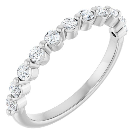 14K Yellow Or White Gold Round Polished Lab-Grown Diamond Anniversary Band, Size 7