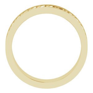 14K Yellow Or White Or Rose Gold Or Sterling Silver Or Platinum 6 mm Scale Patterned Band