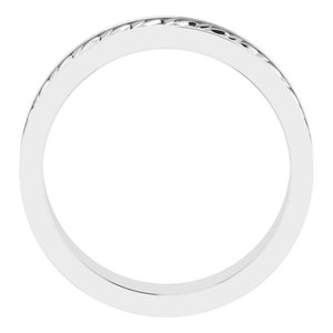 14K Yellow Or White Or Rose Gold Or Sterling Silver Or Platinum 6 mm Scale Patterned Band