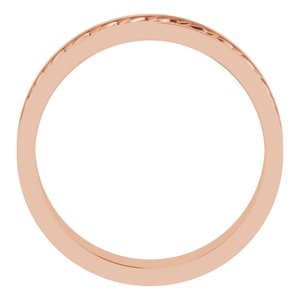 14K Yellow Or White Or Rose Gold Or Sterling Silver Or Platinum 6 mm Scale Patterned Band