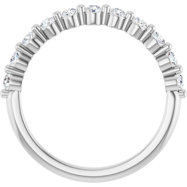 14K Yellow Or White Gold Round Polished Lab-Grown Diamond Anniversary Band, Size 7